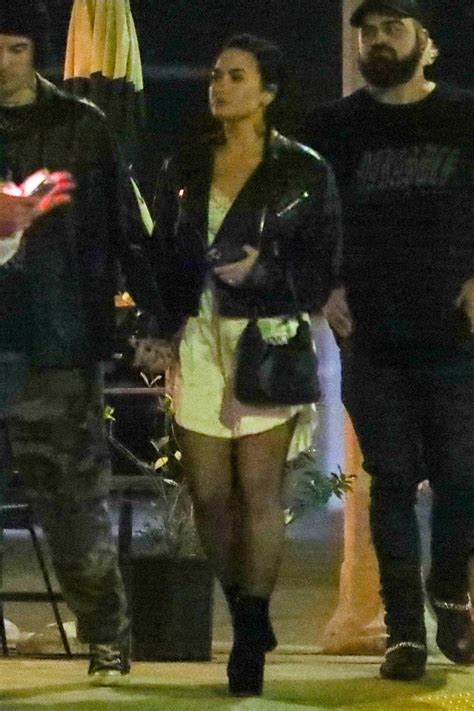 Demi Lovato and Her Boyfriend Jutes at Crossroads Kitchen in Los