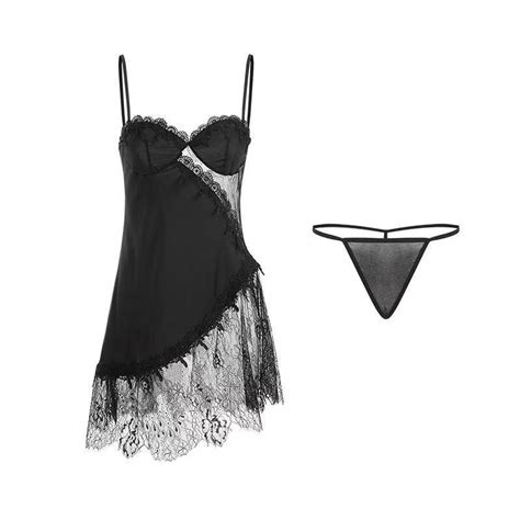 Hot Sale Backless Strap Lace Sling Silk Hollow Sexy Nightdress Silk Sleeping Clothes And Sexy