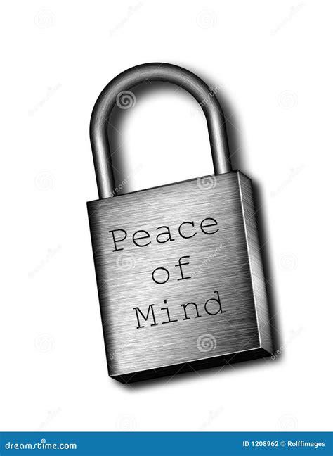 Peace of Mind stock illustration. Illustration of guarantee - 1208962