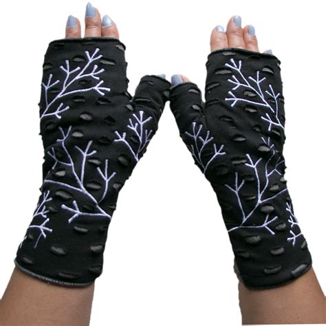 Glove with all over buds embroidery. - Garments Nepal