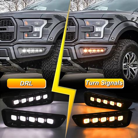 Buy Fannuo Led Fog Lights With Amber Turn Signals White Daytime Running Lights Fog Lights