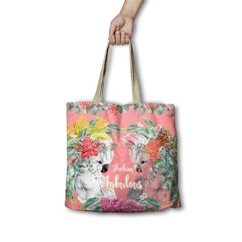 Wholesale RSB02 Flocking Fab Shopping Bag - Lisa Pollock Australian