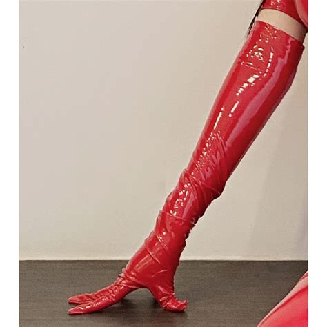 Sexy Lingerie Women S Patent Leather Bodysuit Side Hollowed Out Bunnies Uniform Set Shopee