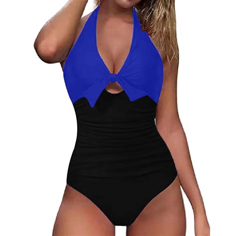 Huowey Women Swimsuit Tie Hollow Bow Slim Sexy Bikini Swimsuit Beach Vacation Swim Wear