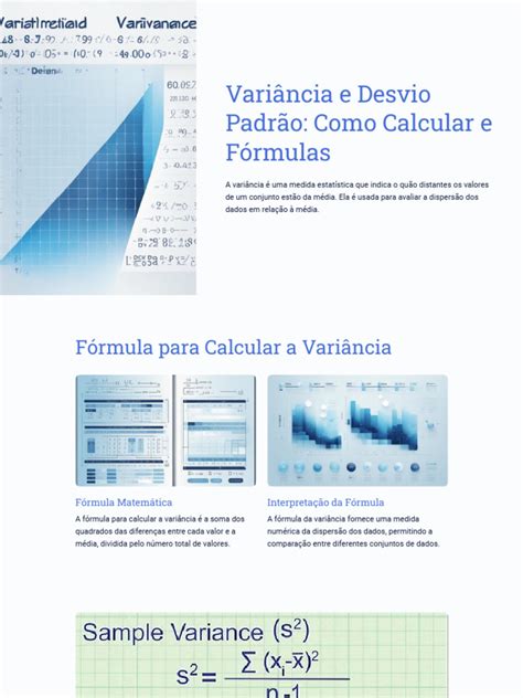 Variancia E Desvio Padrao Formulas - 05 Variancia e Desvio Padrao Como Calcular e Formulas 1 | PDF