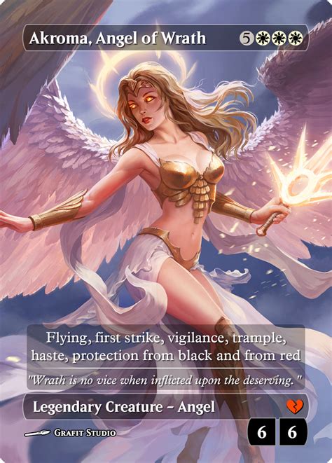 Akroma Angel Of Wrath Mtg Altered Art Magic The Gathering Mtg