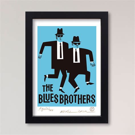 Ilustraci N Blues Brothers De Mikel Casal Reproducci N A Firmada