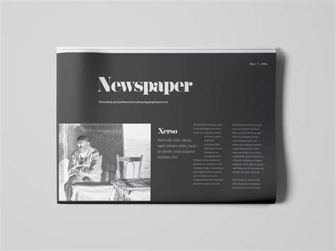 Newspaper Top View Mockup