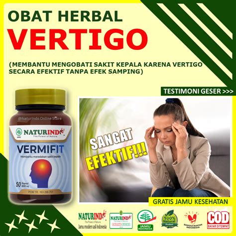 Jual Obat Vertigo Sakit Kepala Pusing Migrain Special Herbal VERMIFIT