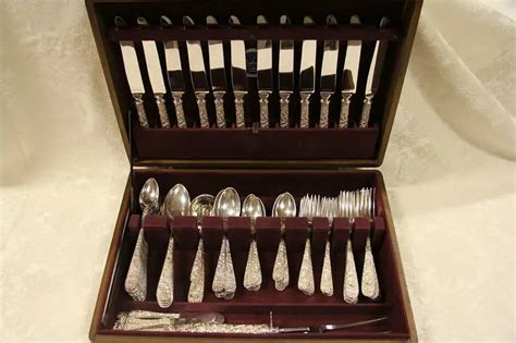 Kirk Stieff Repousse Sterling Silver Set For Serving Pieces