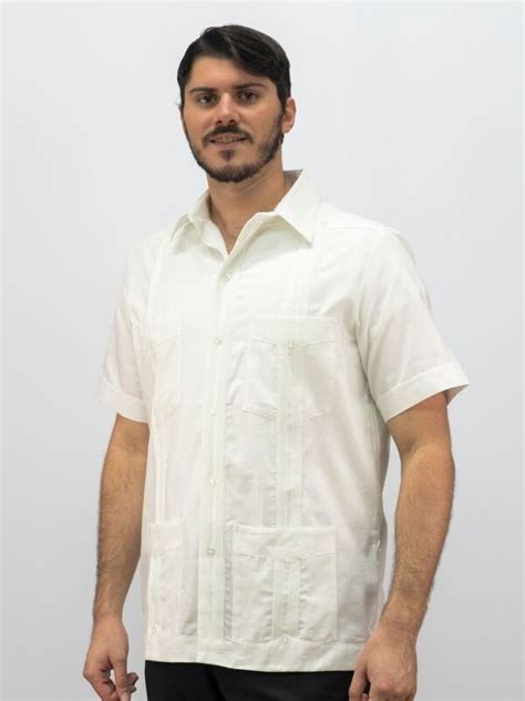 Cuban Guayabera Shirt White 100 Linen Daccord Habanera 2263 Cuban