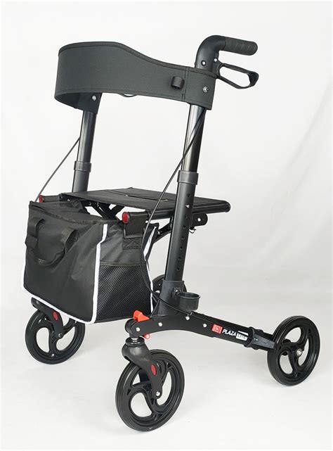 Rollator Plaza Lite Dubbel Opvouwbare, Lichtgewicht Rollator - Scootplaza