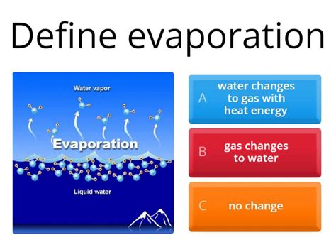 Evaporation - Quiz 