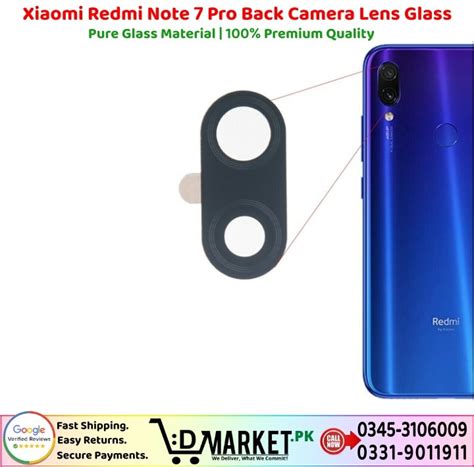 Xiaomi Redmi Note 7 Pro Back Camera Lens Glass | DMarket.Pk