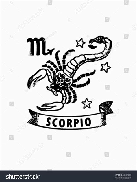 Zodiac - Scorpio - Retro Clip Art Stock Vector Illustration 60127288 ...