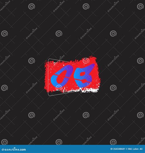 Ob Text Logo Design Cartoon Vector 264348681