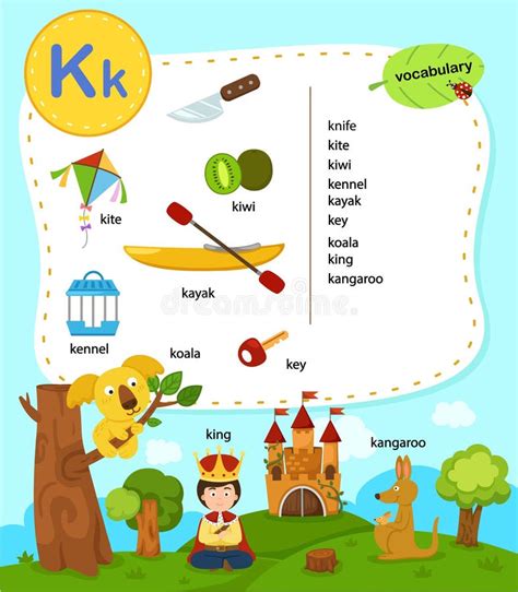 alphabet letter  education vocabulary illustration stock vector