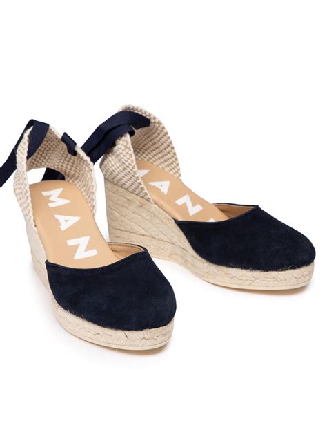 Espadrilky Manebi Low Wedge Valenciana M Wl Tmavomodr Eobuv Cz