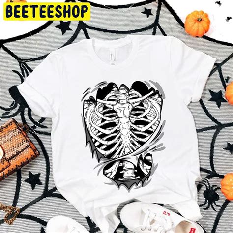 Skeleton Rib Cage Trending Unisex T Shirt Beeteeshop