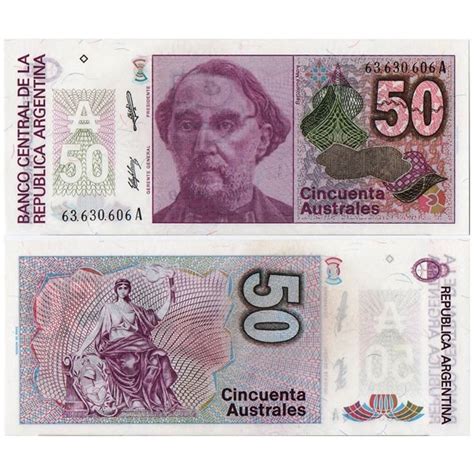 Nd Billete Argentina Australes B Mitre P B Sc Mynumi