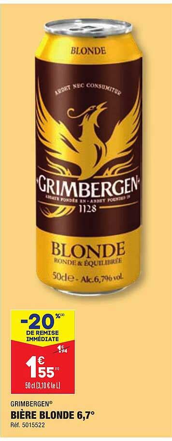 Promo Bière Blonde Grimbergen chez Aldi iCatalogue fr