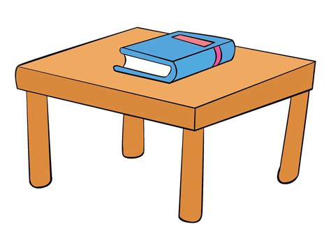 A book placed on a table isolated on white background 45926058 Vector ...