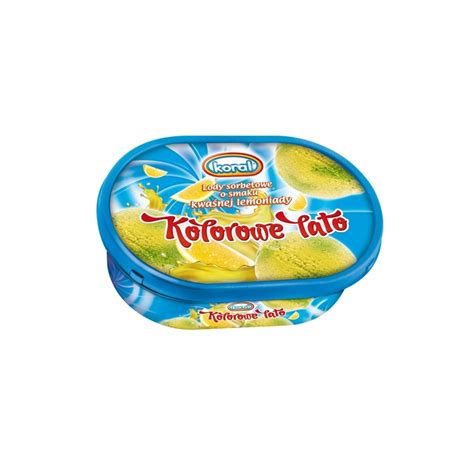 Lody Koral Kolorowe Lato Sorbet Lemon L