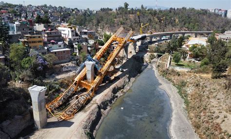 Retiro de lanzadora de dovelas del Tren Interurbano México Toluca