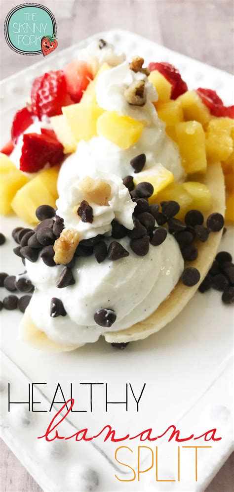 healthy banana split  skinny fork