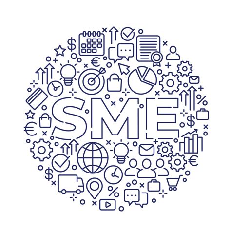 SME, small and medium enterprise, vector line art 7682222 Vector Art at