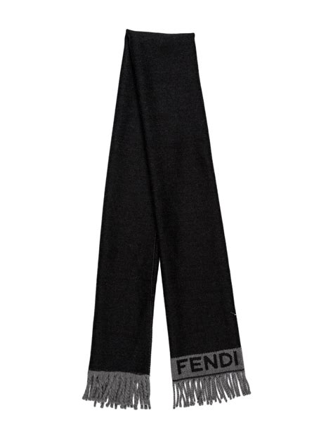 Fendi Wool Scarf Grey Scarves And Shawls Accessories Fen236821