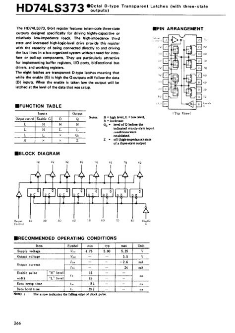 74LS373 datasheet, latches equivalent, Hitachi Semiconductor