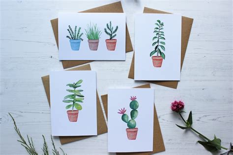 Alles Gute Zum Geburtstag Botanische Pflanze Karte Verr Ckte Etsy