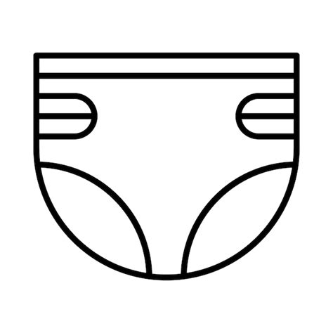 Premium Vector Diaper Line Illustration