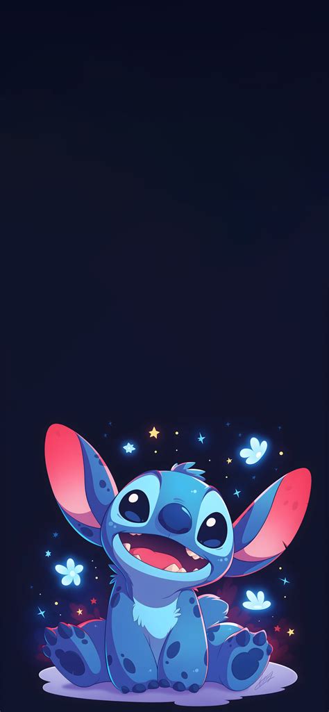 Kawaii Stitch Illustration Wallpapers - Blue Character Wallpapers HD