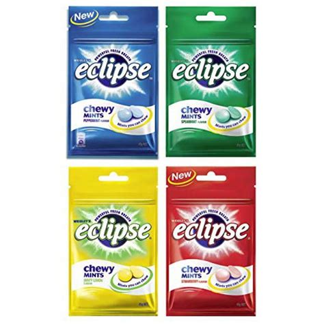 eclipse chewy mints  peppermint strawberry sweetmint minty