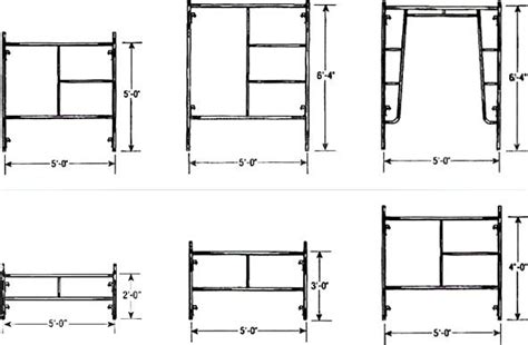 Scaffolding Sizes Andamio Herramientas De Albañileria Andamios