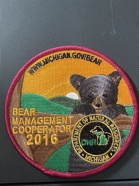 2016 MICHIGAN SUCCESSFUL DNR BEAR HUNTING PATCH DEER TURKEY ELK