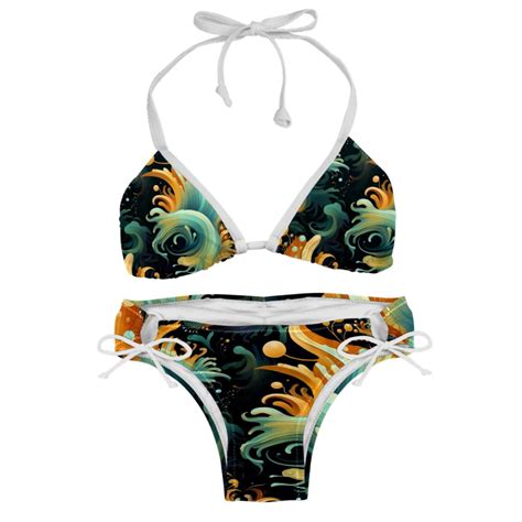 Sea Slug Detachable Sponge Adjustable Strap Bikini Set Two Pack For Versatile Swim Suit Looks