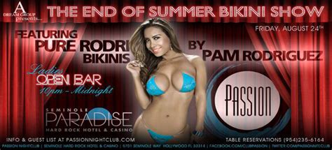 End Of Summer Bikini Show At Passion Nightclub August 24th The Local Miami