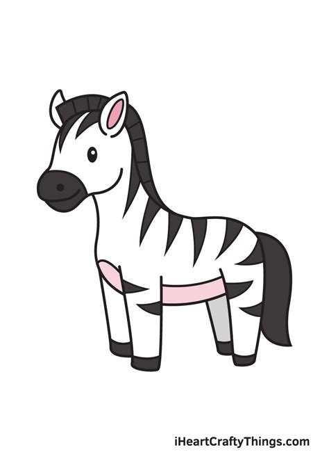 How To Draw A Cartoon Zebra