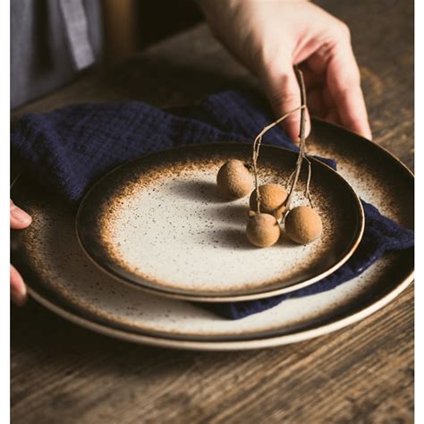 Sepia Brown Nude Microwavable Porcelain Dinnerware Plates Shopee Singapore