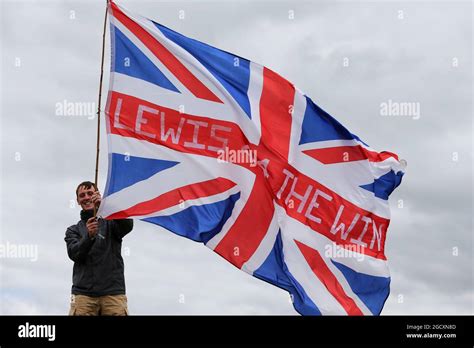 Lewis Hamilton Gbr Mercedes Amg F1 Fans With A Flag British Grand