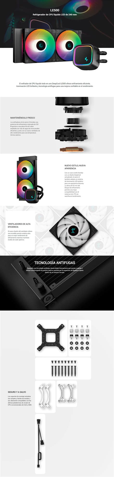 Deepcool Watercooling LE500 RGB | PC Factory