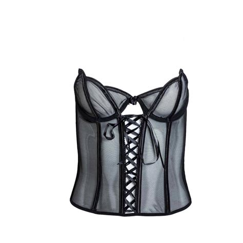 Schwarze Korsage Corsagen Club Hot Fashion Odretto Highheels