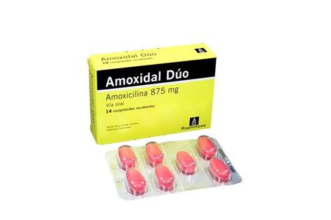 Amoxidal Dúo 875 Mg Amoxicilina 14 Comprimidos Recubiertos Rx