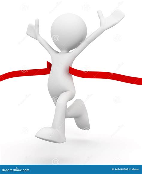 Finir Lillustration Du Concept 3d De Course Illustration Stock