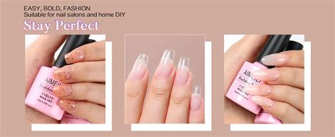 Aimeili In Nude Pink Builder Base Gel For Nails No Need Slip Solution Builder Extension