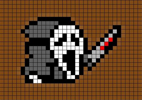 A pixel art template of a grey Shy Guy (from Mario) dressed as a Grim ...