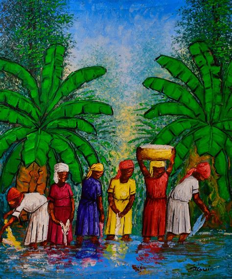 Haitian River Scene • Stokes Haitian Art